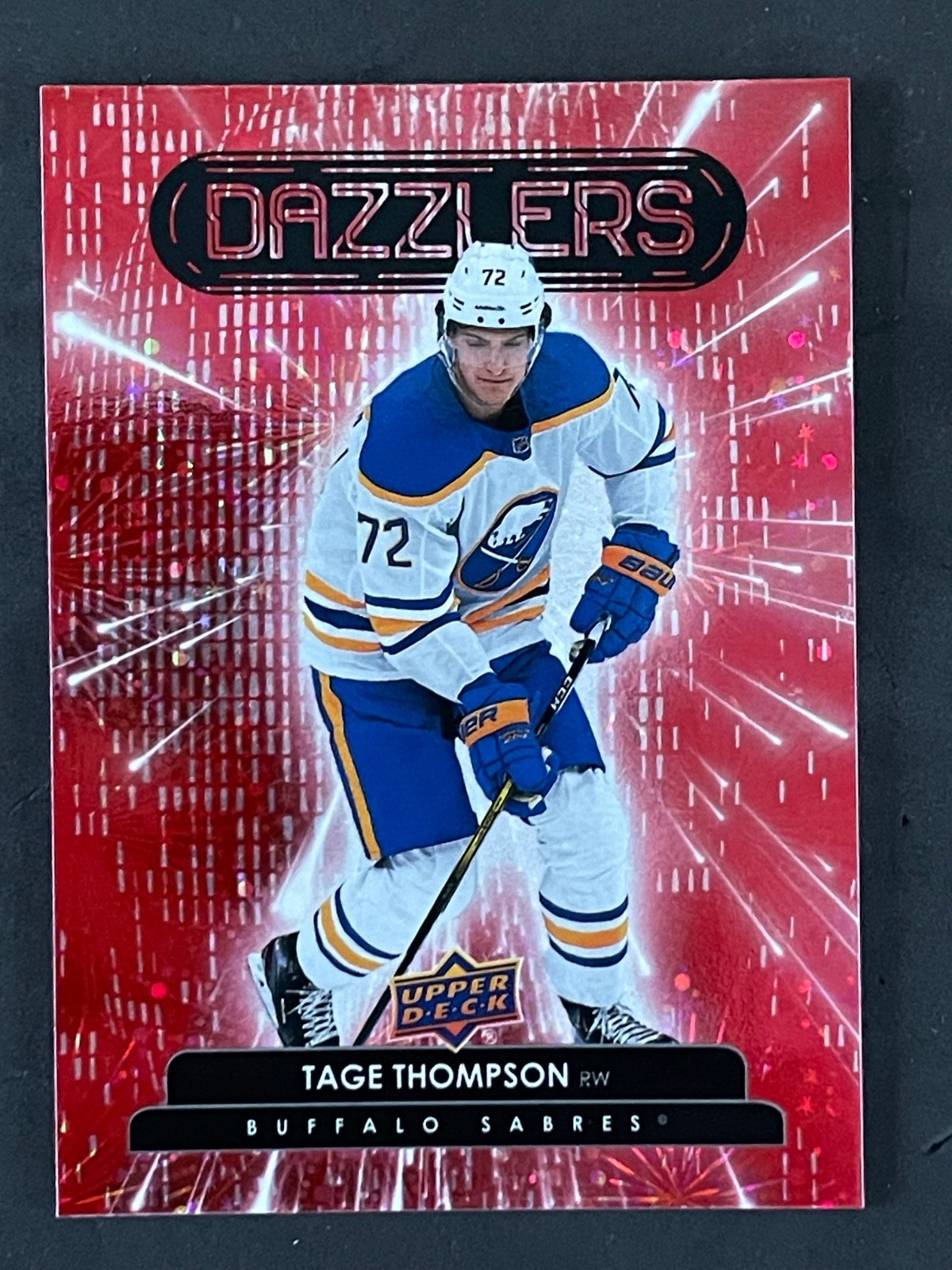2022-23 Upper Deck Series 1 - Dazzlers Tage Thompson #DZ-20 (Red) Sabres