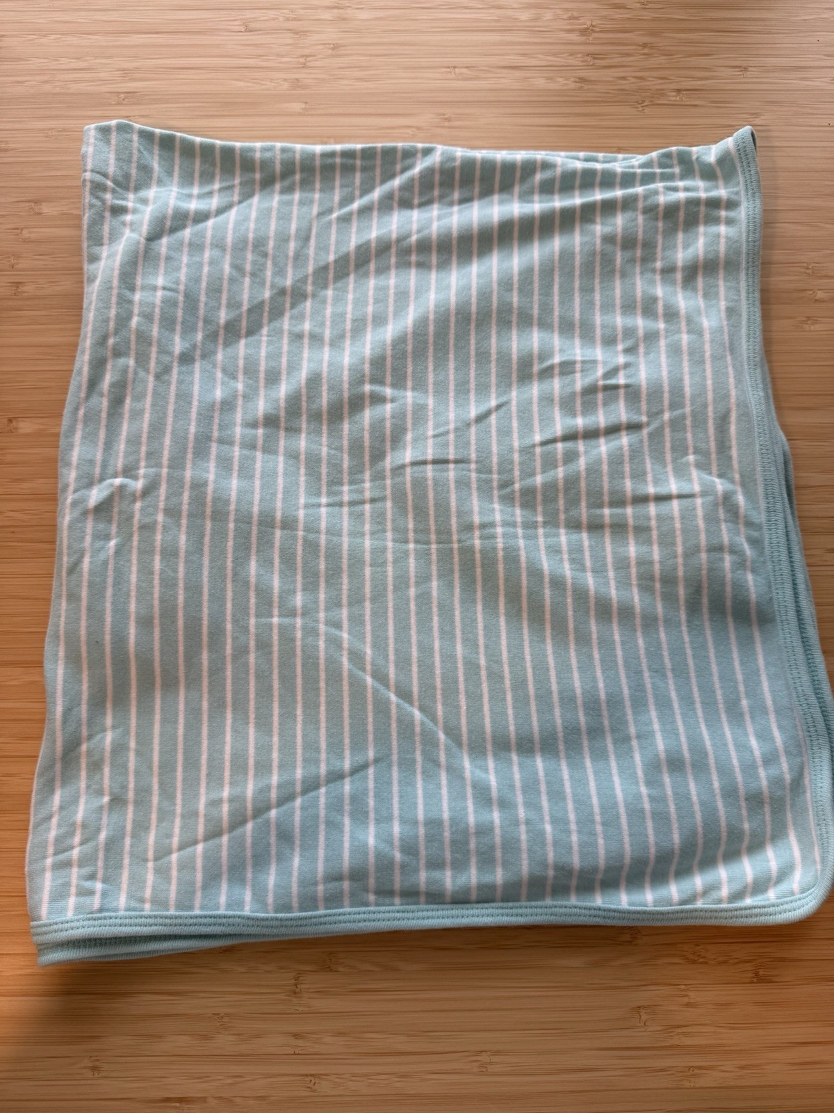 Carters Baby Blanket White Striped Security Lovey 100% Cotton