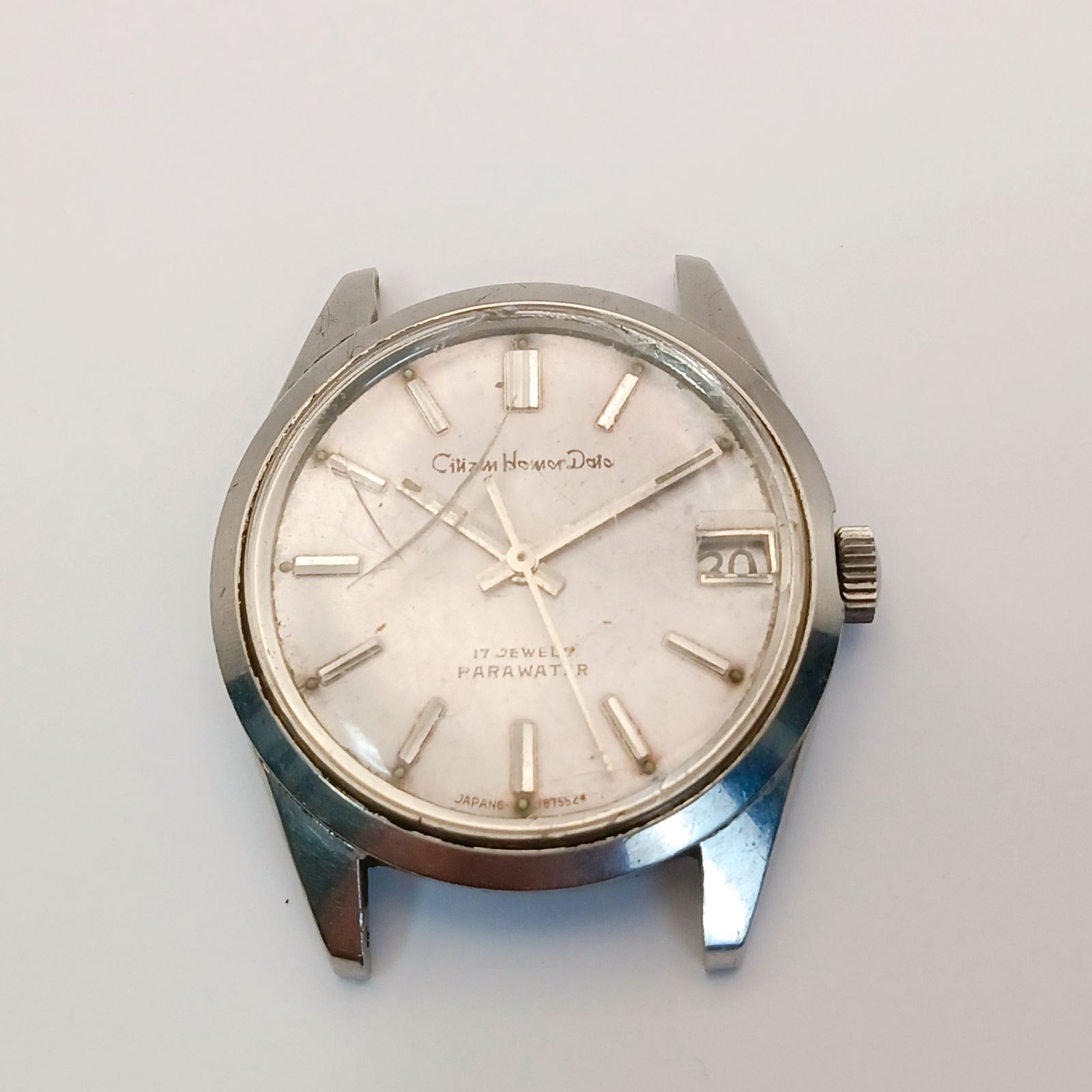 Working 0303-3 CITIZEN Homer Date Citizen Homer Date 4-180615 Men's Watch Face