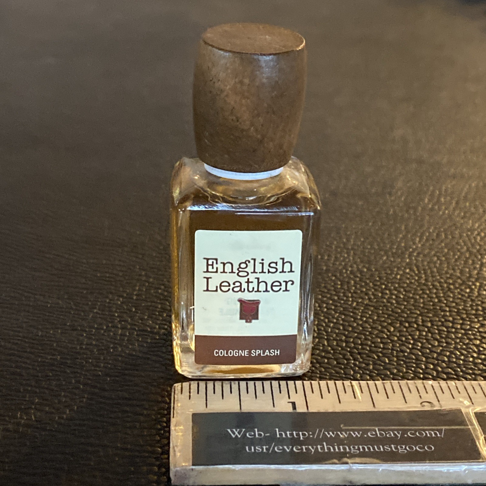 MINI English Leather eau de Cologne Splash 0.6 oz / 18mL by DANA MADE in USA