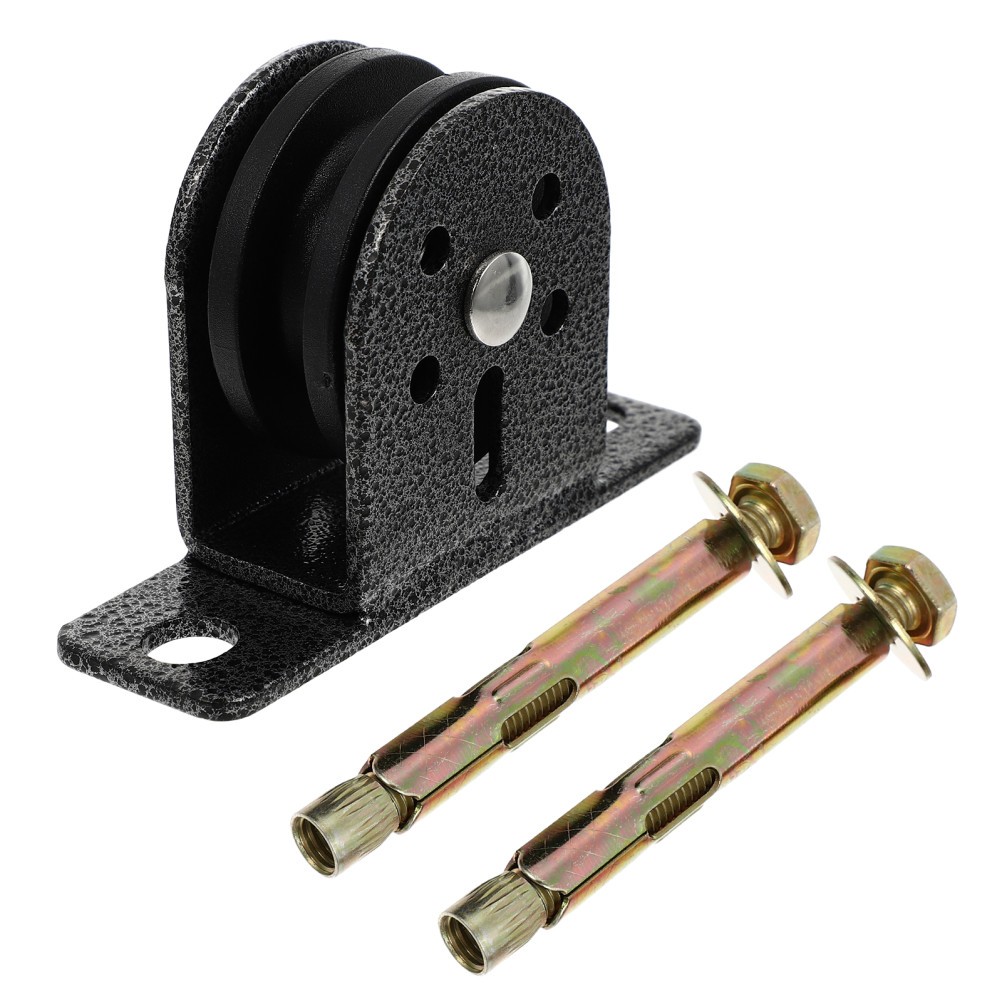 1 Pc Steel Pulley Rope Cable Pulley Convenient Mute Fitness with 2 Screws