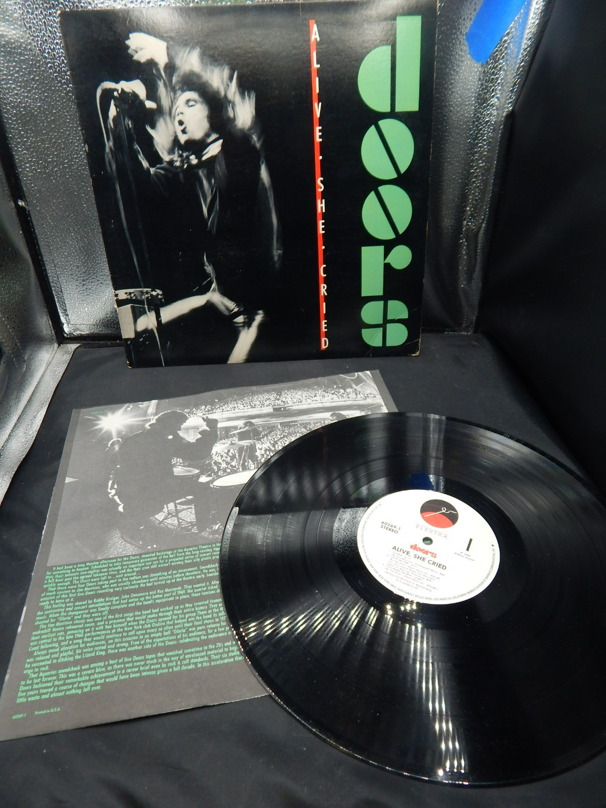 DOORS ALIVE SHE CRIED RECORD ALBUM LP VINYL ELEKTRA 60269-1 WITH  INNER SLEEVE