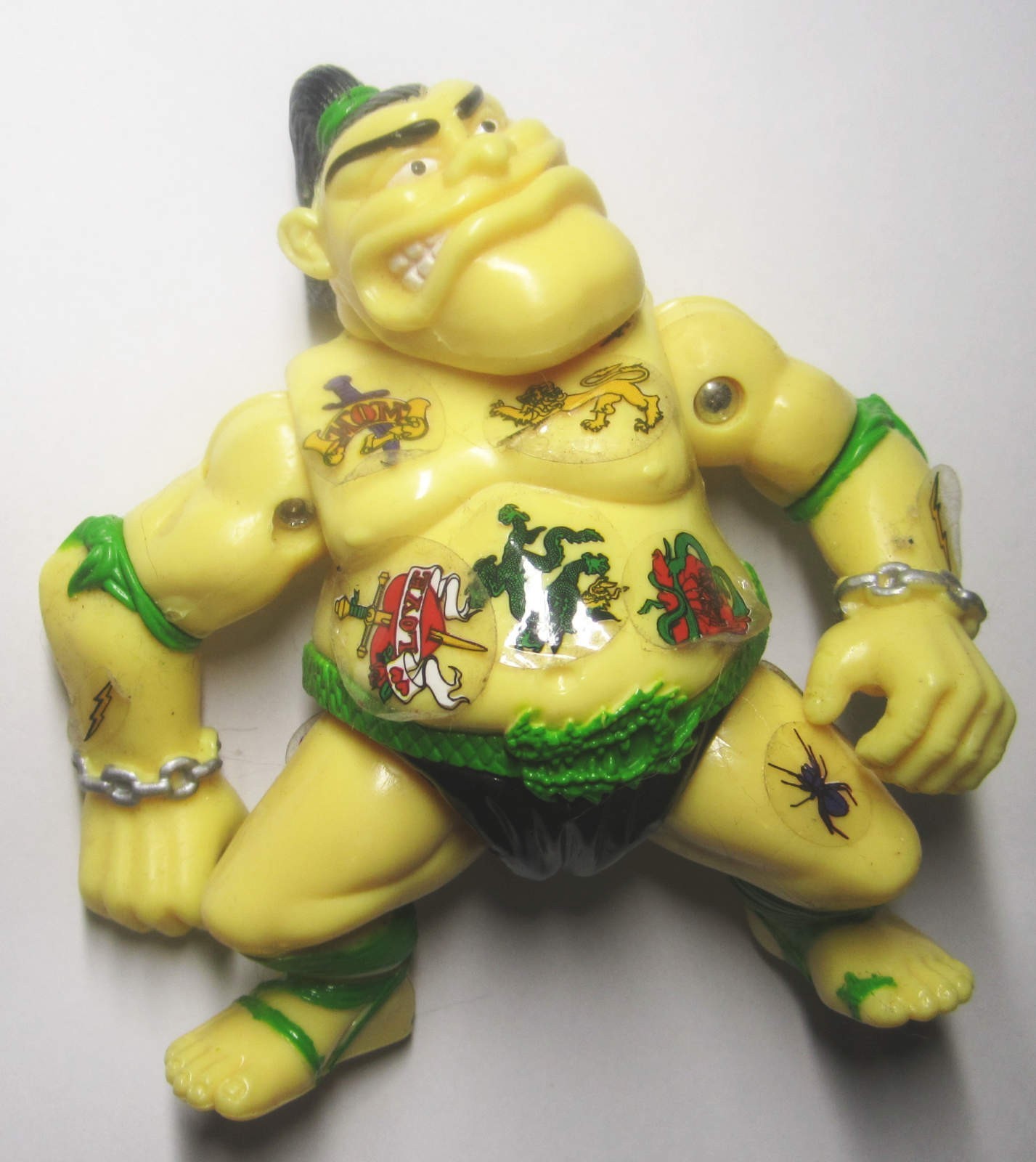 Teenage Mutant Ninja Turtles TATTOO 1991 Playmates Action Figure Has Tattoos
