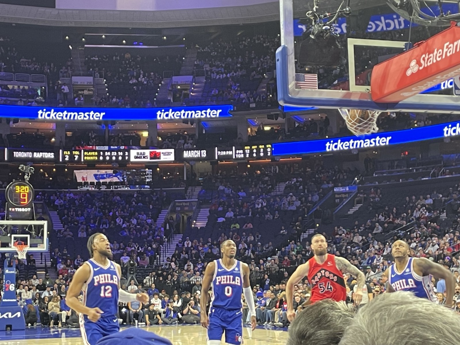 2 PHILADELPHIA 76ERS vs THUNDER TICKETS *FLOOR SEATS* 3/23 ALL U CAN EAT & DRINK