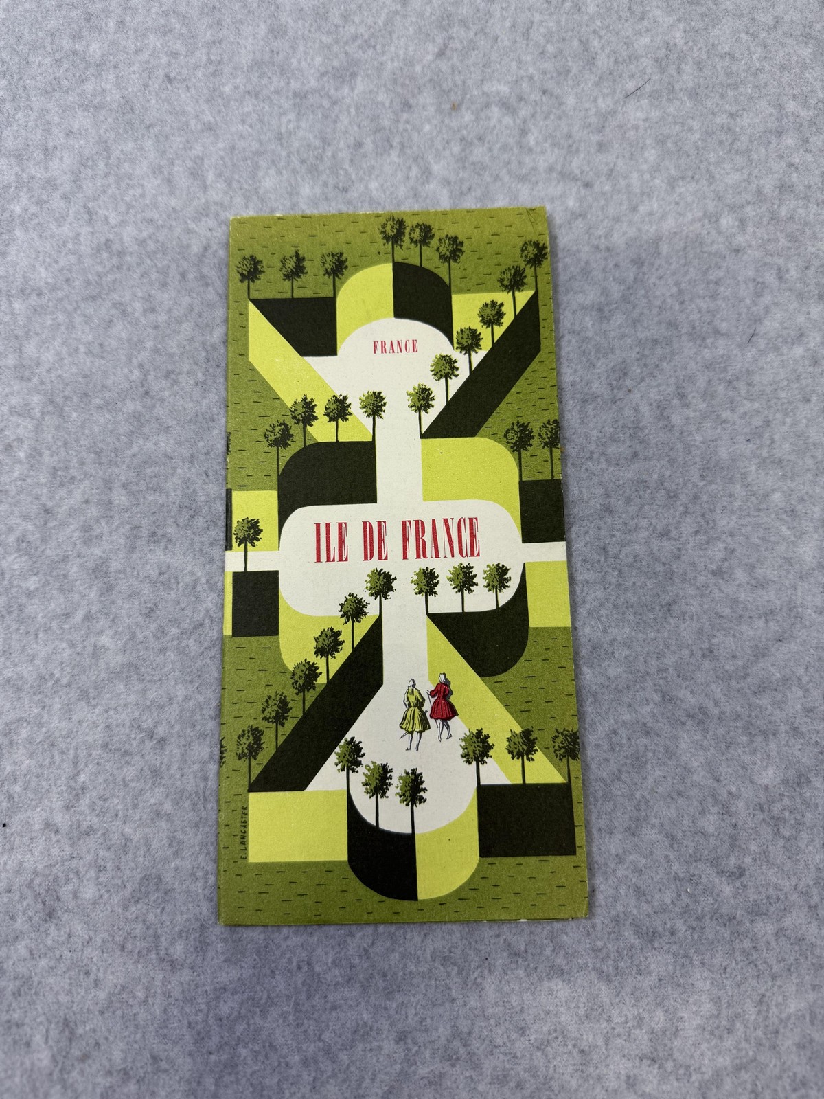 Vintage Ile De France Paris Region Folding Tourist Travel Map Brochure France