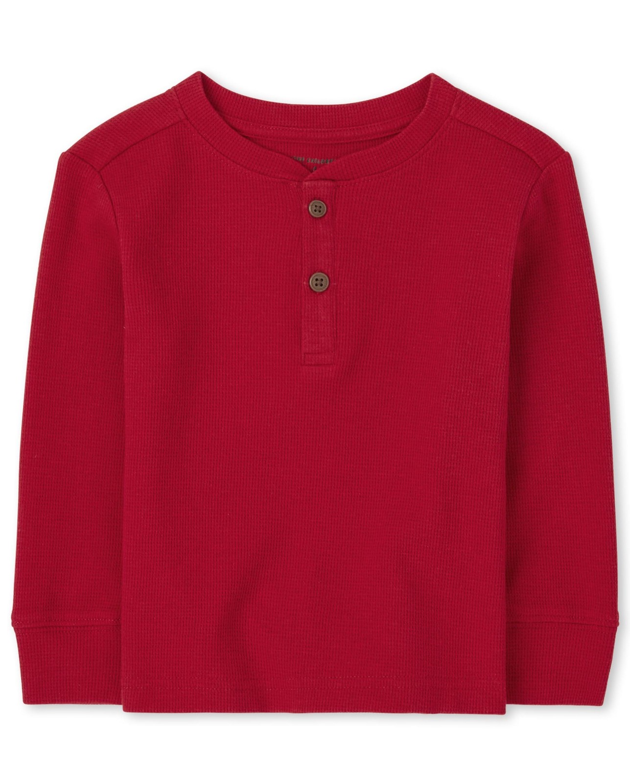 Baby Boys and Toddler Boy Long Sleeve Thermal Henley Top Shirt, Classicred, 5...