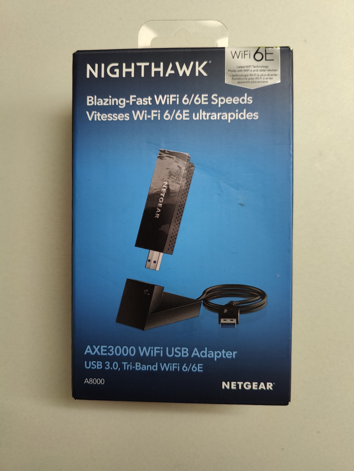 NETGEAR Nighthawk A8000 Tri-Band AXE3000 WiFi6E Wireless USB Adapter