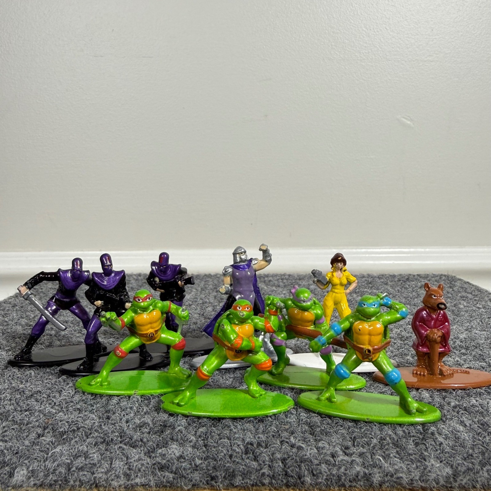 TMNT Jada Toys Metal Figure Lot Turtles Splinter Shredder April Foot Soldier