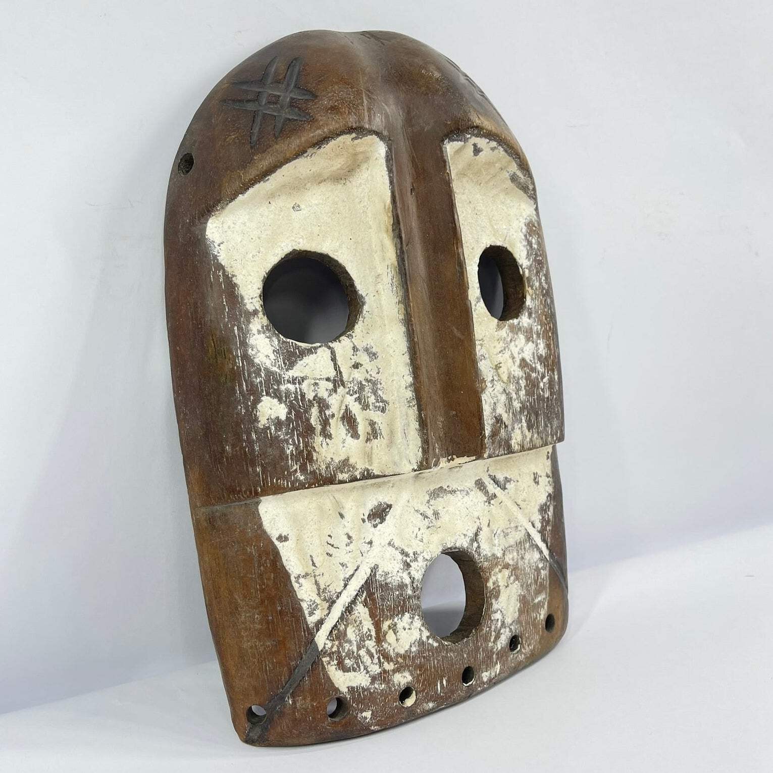 Kumu Painted Wooden Mask Congo