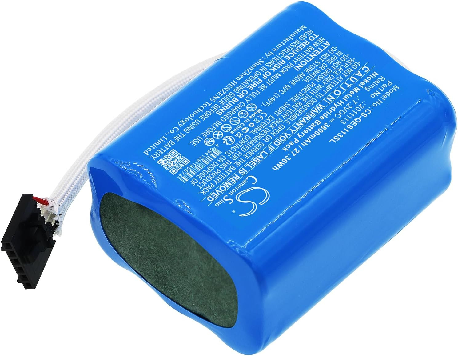 Replacement for QE'D Environmental Systems Battery 3800Mah/7.2V