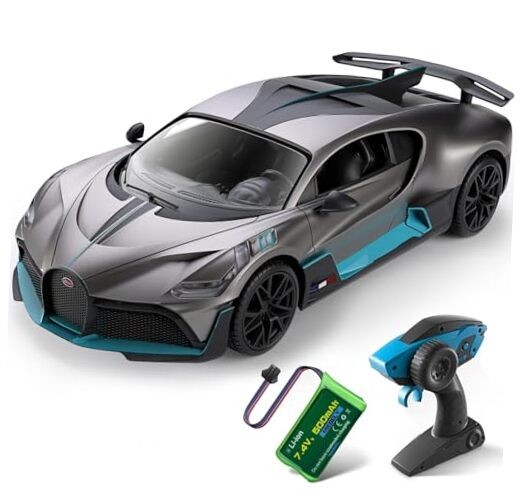  Remote Control Car, Bugatti Divo Scale Rc Cars 12Km/h, 2.4Ghz Licensed 1/16