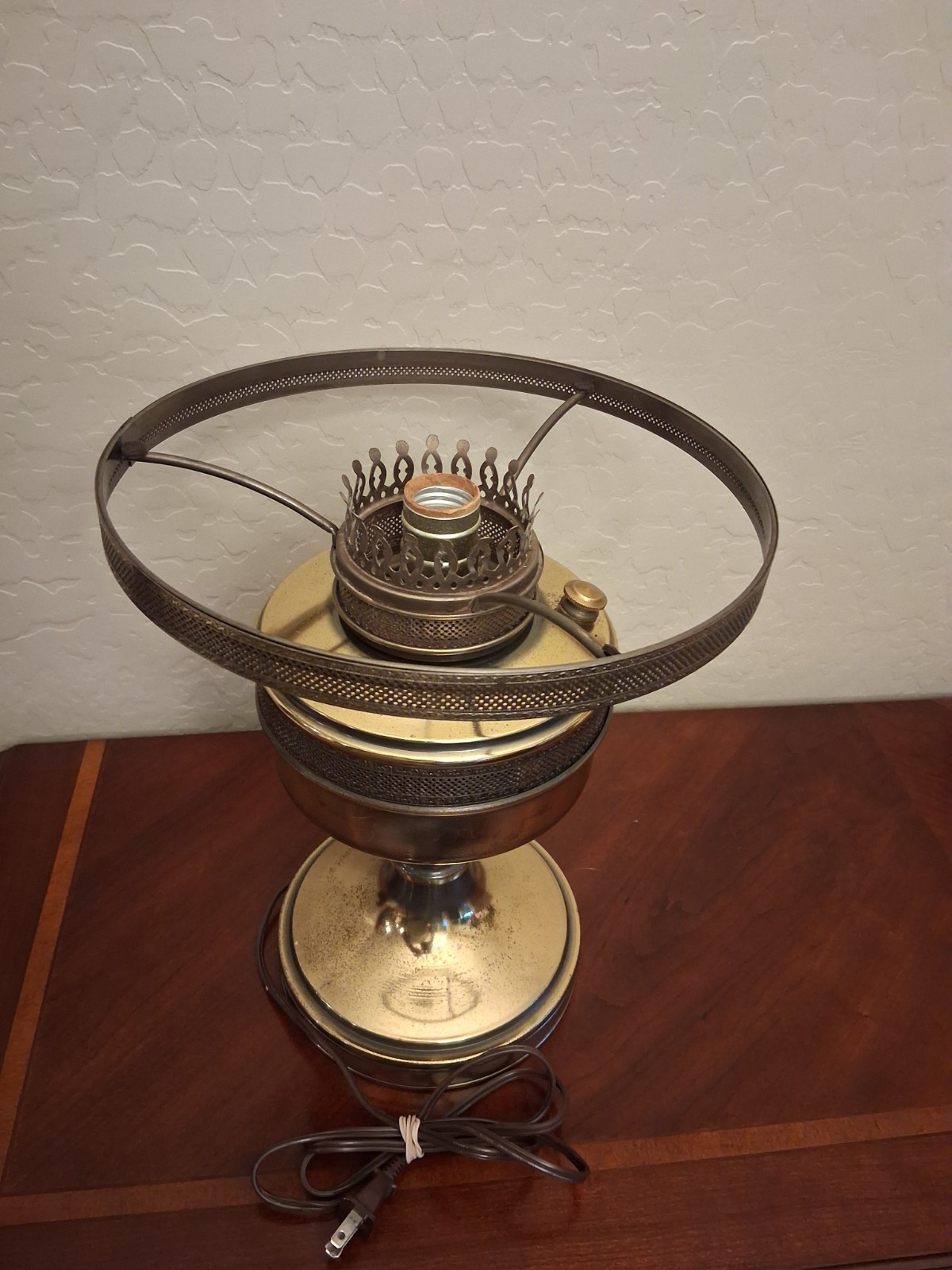 FENTON VERY ORNATE LAMP BASE 9-10inch Shade Fitting Base- STUDENT STYLE