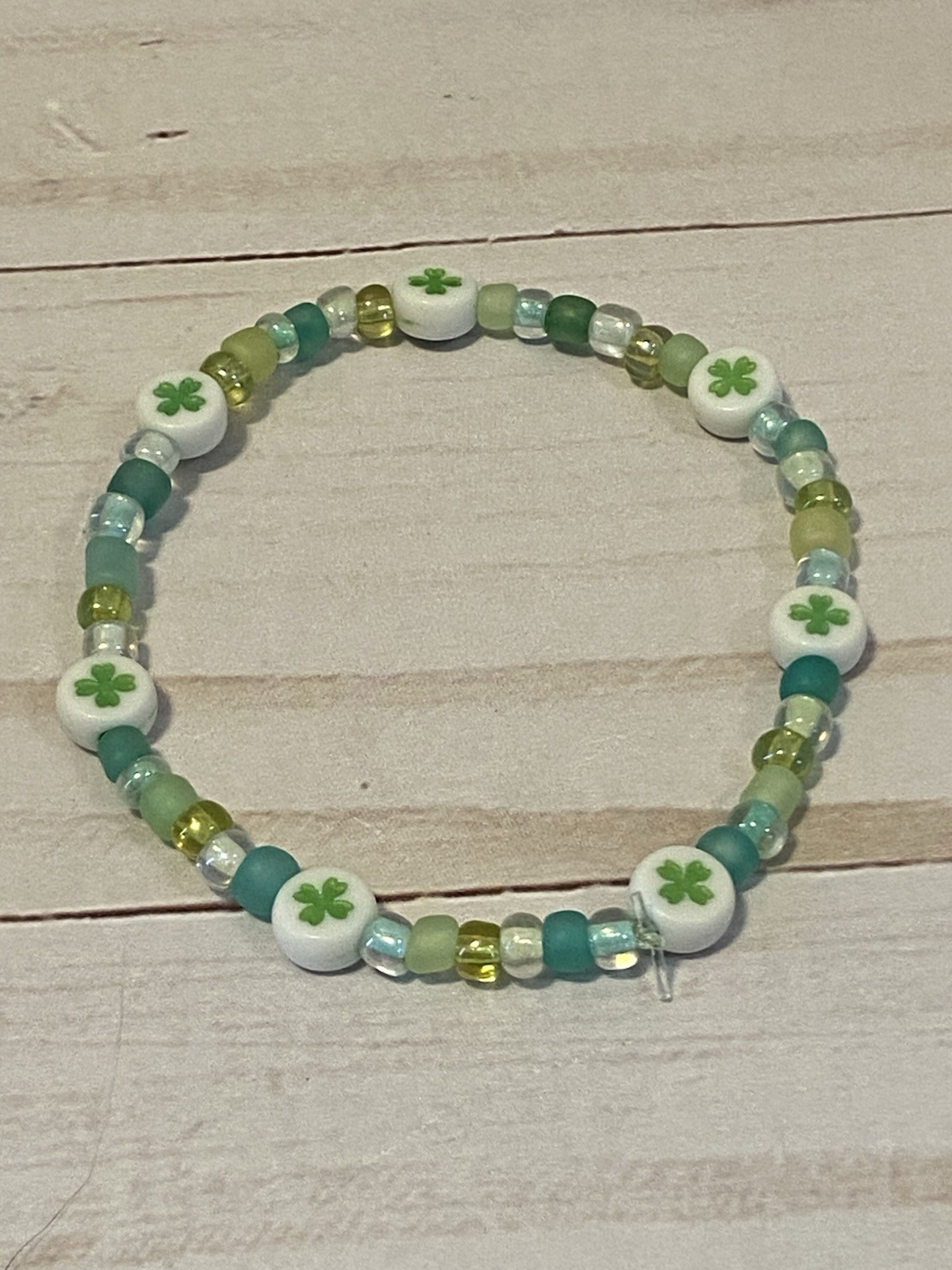 St Patrick Bracelet Shamrock Bracelet Beaded Bracelet Girls Teens Jewelry Gifts