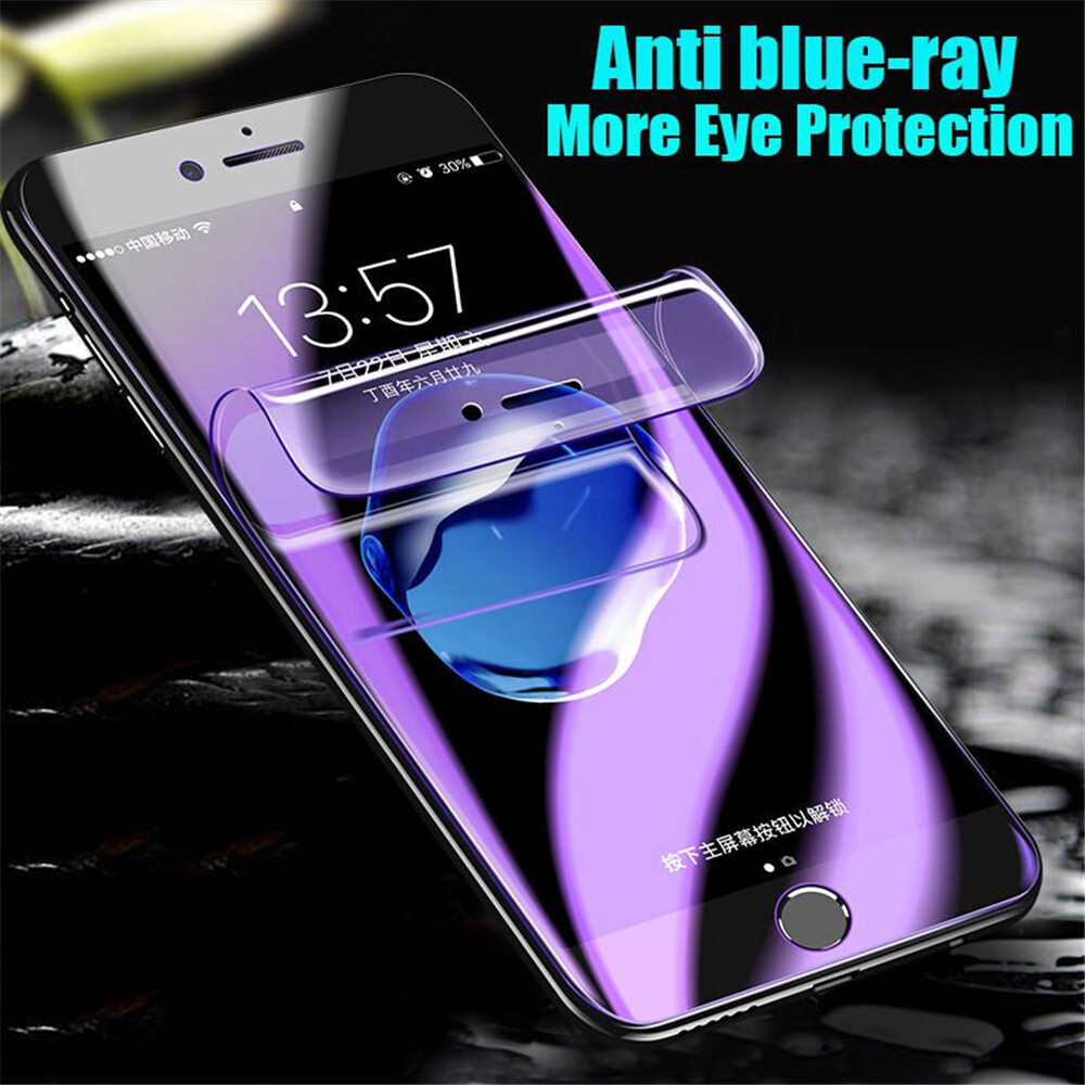Anti-Blue Light Anti static Hydrogel Film For iPhone 15 Pro SE XR XS 11 12 13 14