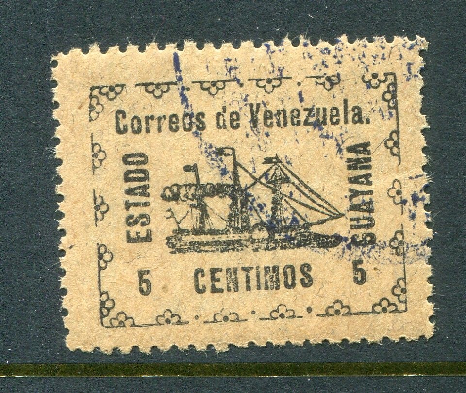 Venezuela 1903 Local For State Of Guayana 5 C. [Used]