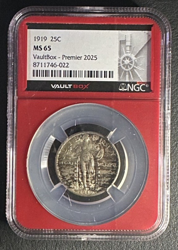 1919 Standing Liberty Quarter Silver MS65 NGC Philadelphia Business Strike 25C