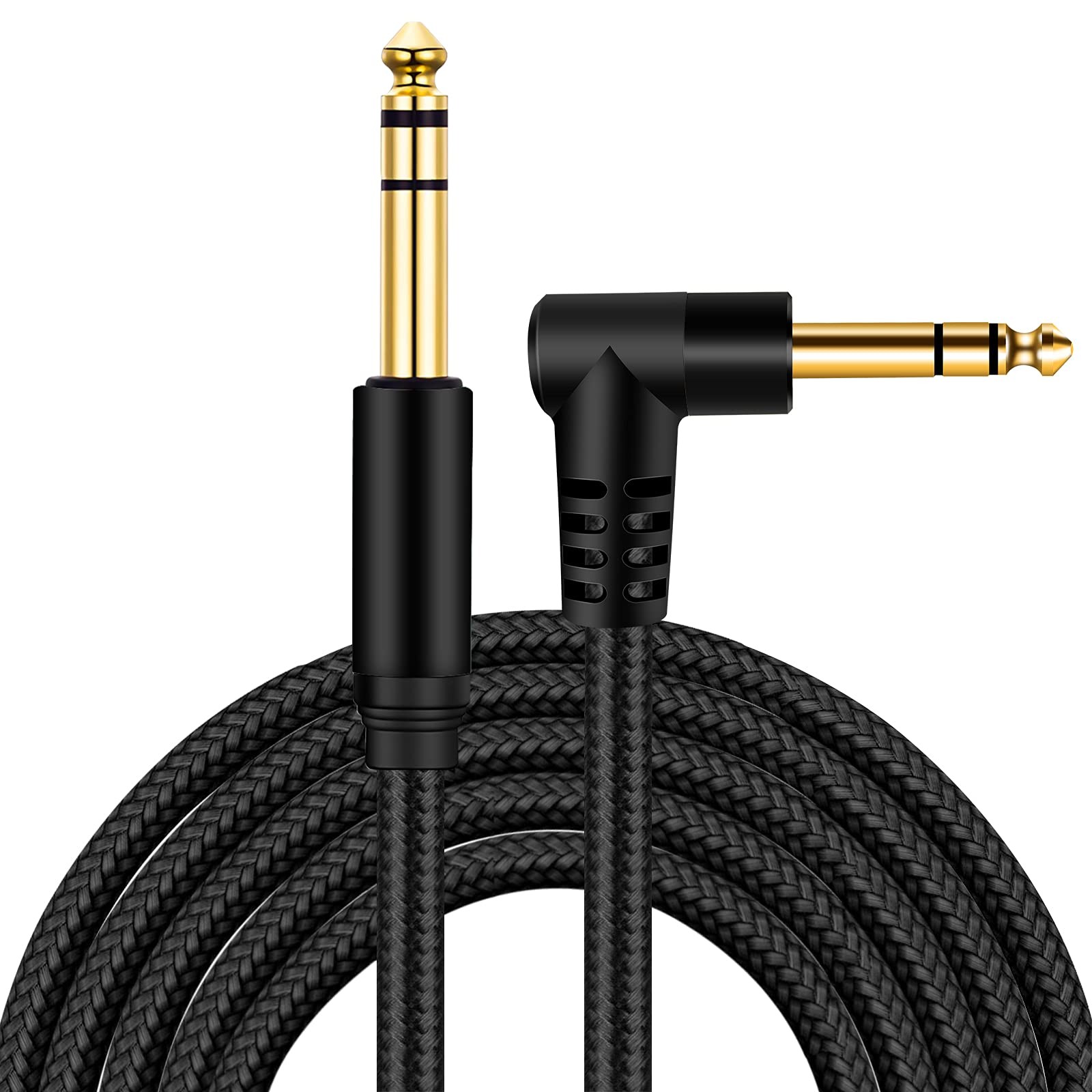 belipro 1/4 Inch TRS Instrument Cable 3Ft, 6.35mm to Black 
