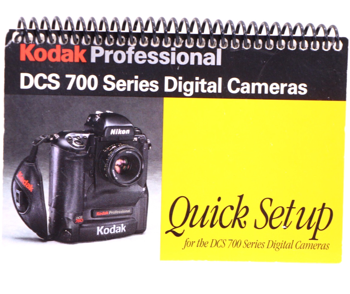 Kodak DCS 700 Series Digital Cameras Quick Setup manuals/brochure 2001 Rare!