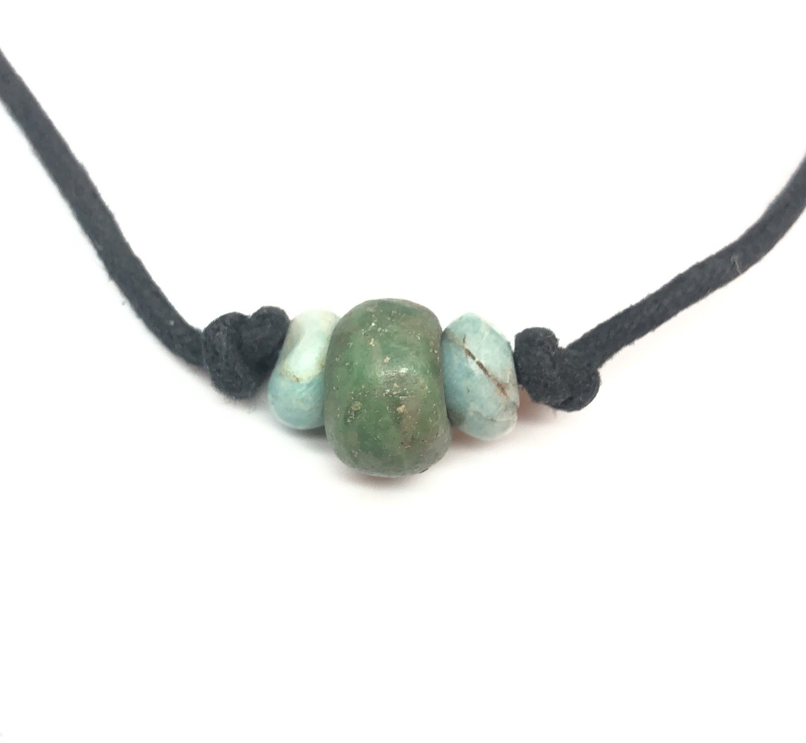 Pre-Columbian Olmec Mayan Jade Bead Necklace