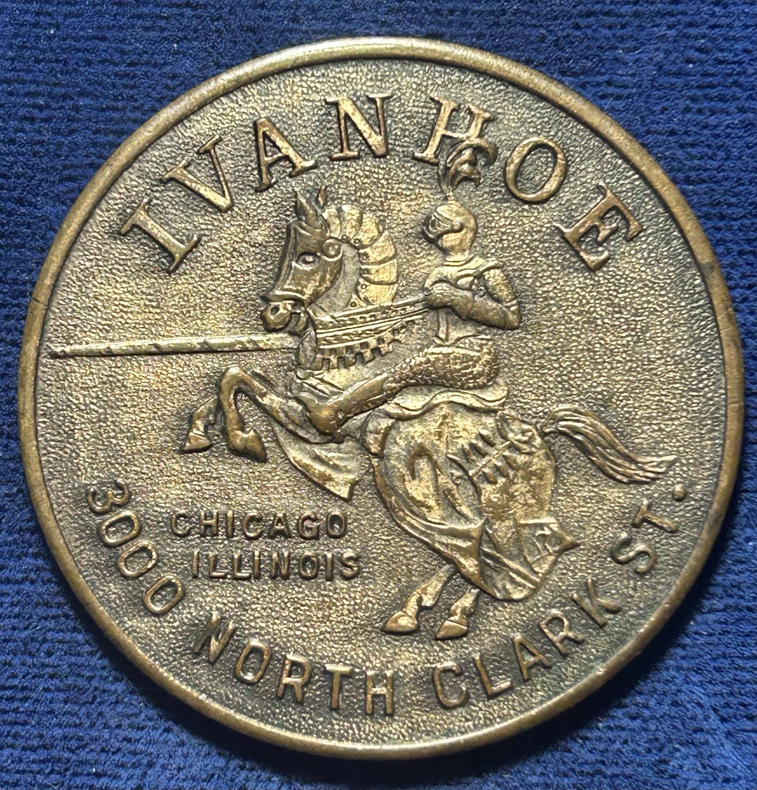 Vintage Ivanhoe Wishing Well • Knight on Horse • Trade Dollar Token • Chicago