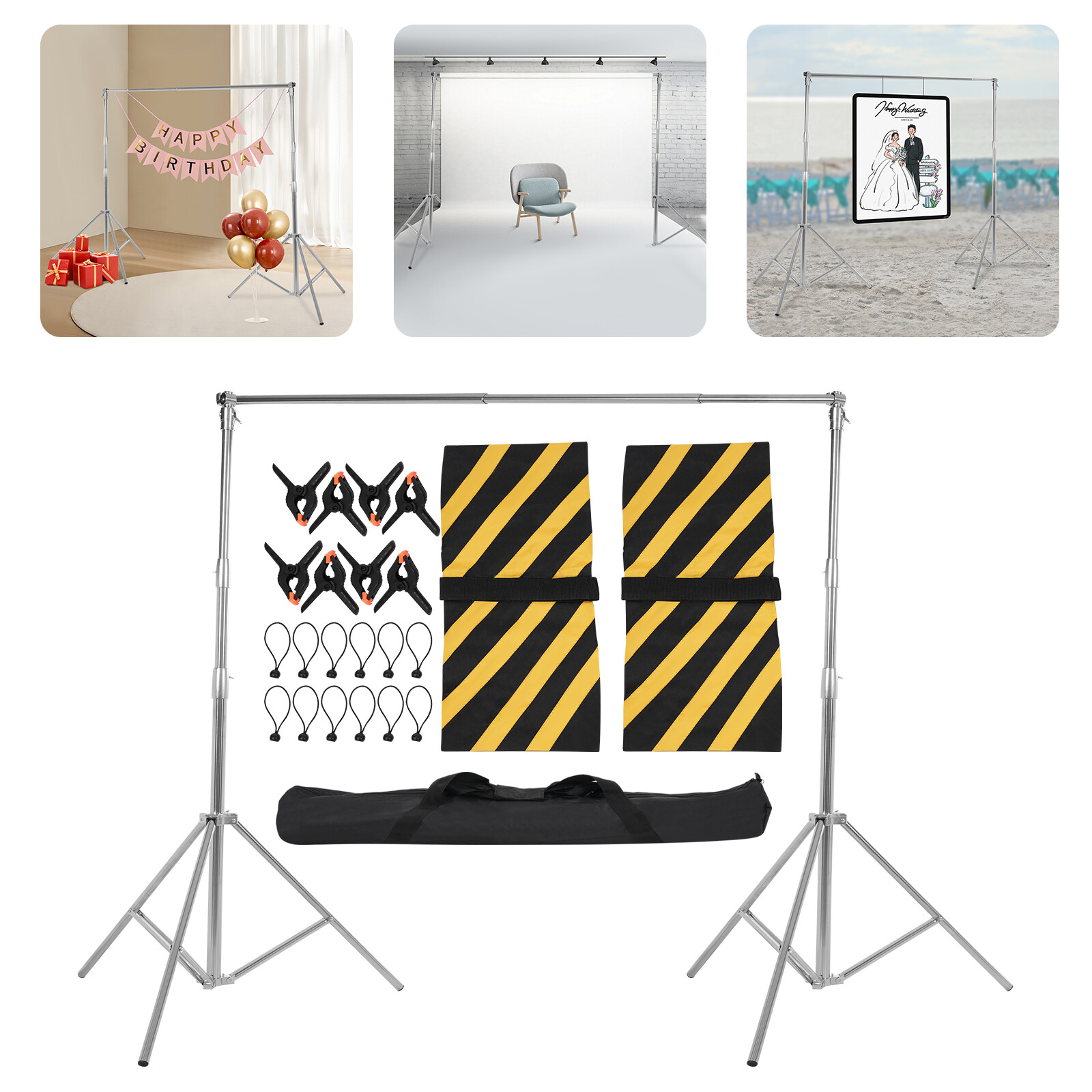 Adjustable Photo Backdrop Stand Photography Background Stand Support Holder