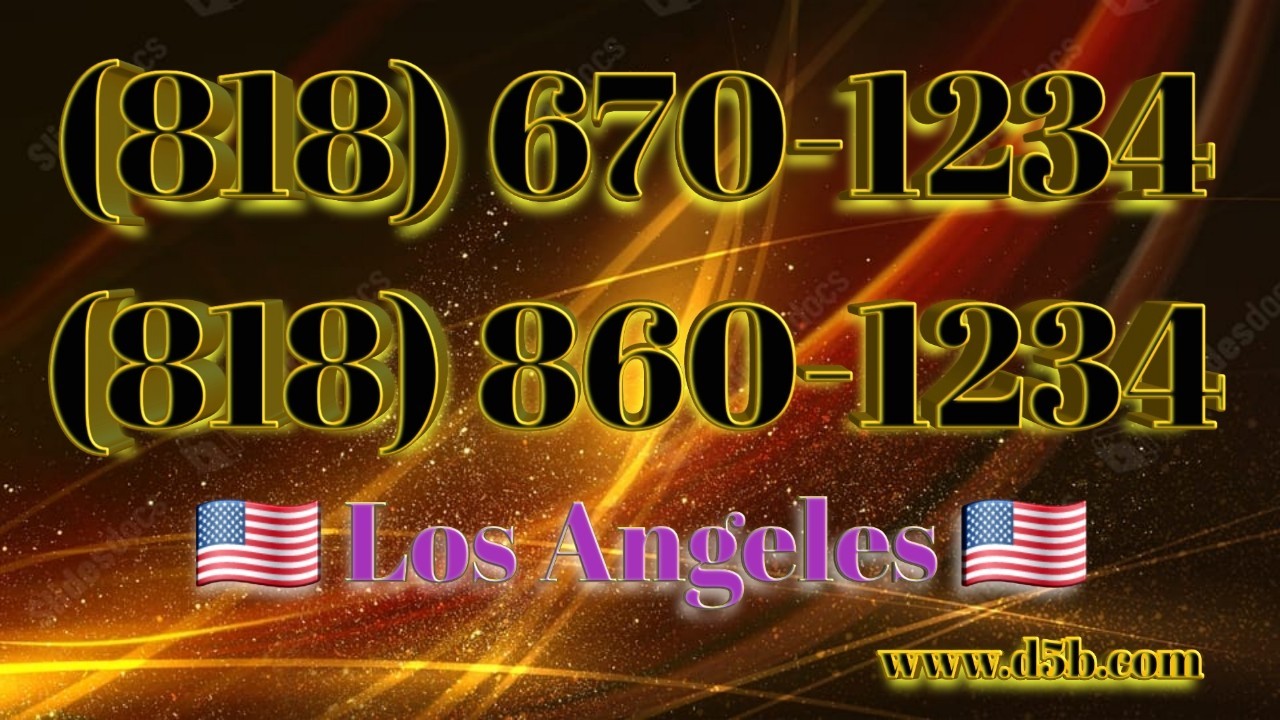 818 Vanity Easy Phone Number (818) 670-1234/860-1234  Los Angeles 