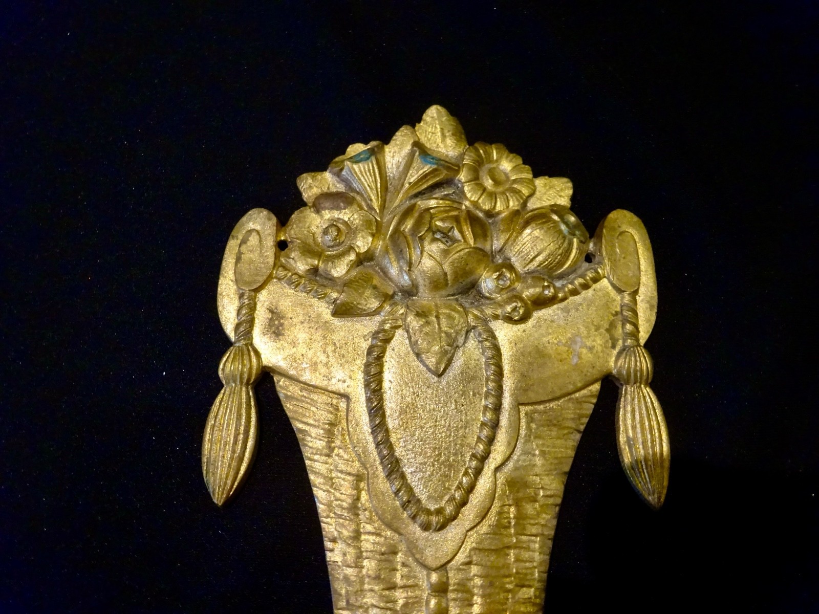 Bronze Roses French Victorian Art Nouveau  Furniture Decor Vintage Salvage..