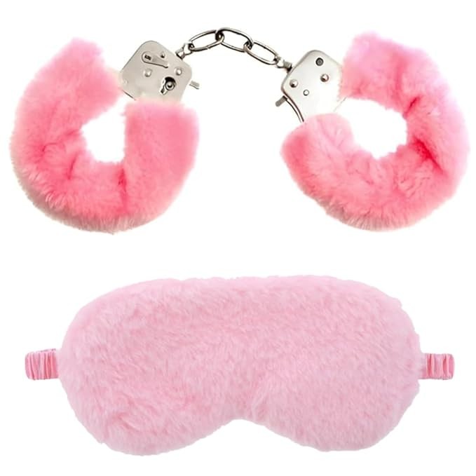 Soft Handcuff and Blindfold Set Stylish Adjustable And Comfortable For Role Play
