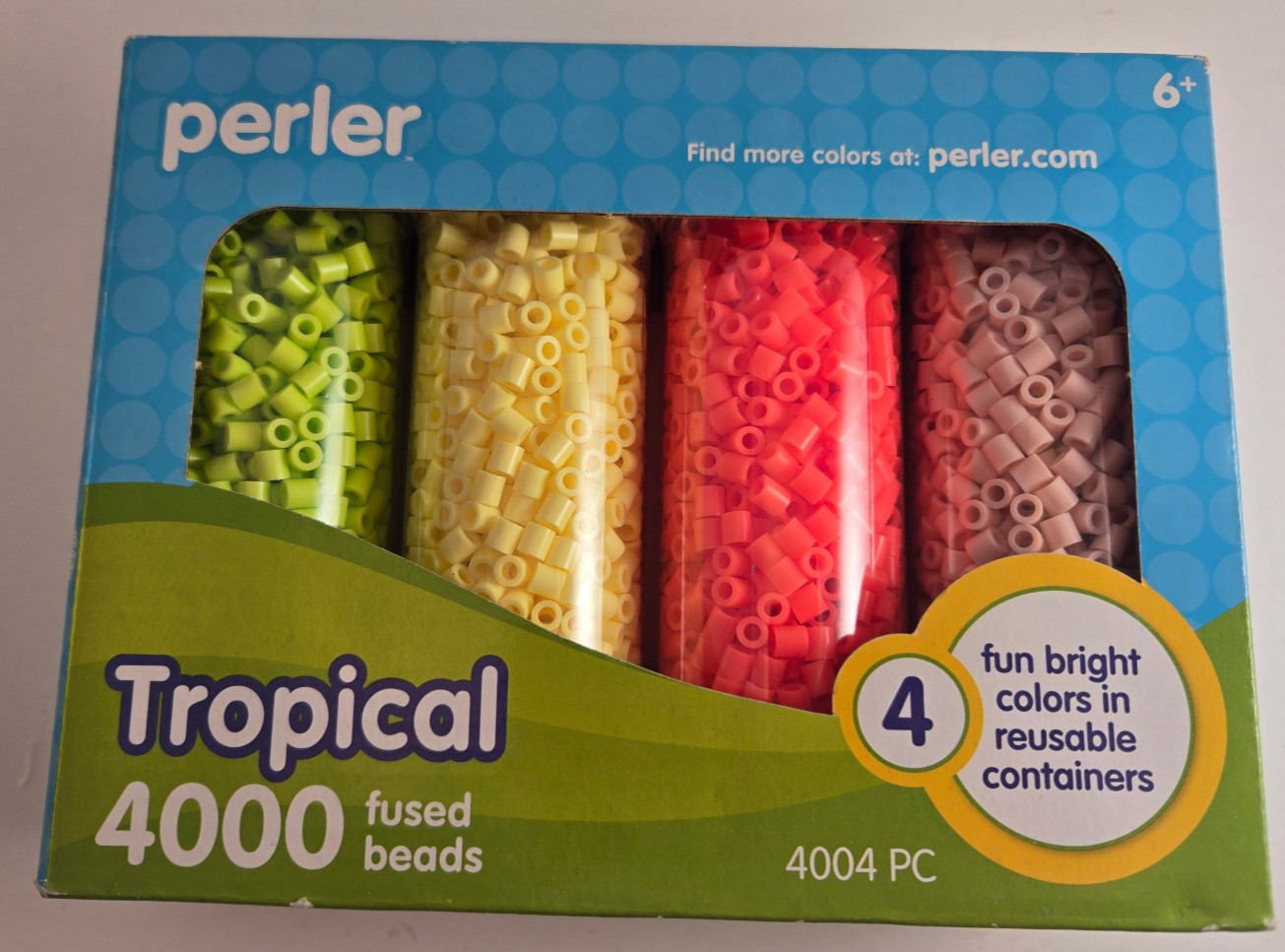 New Perler 4000pc Multicolor 4-Color Tropical Fused Bead Set  Sealed