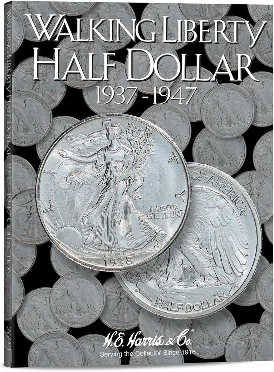 . US Walking Liberty Half Dollar Coin Folder 1937 - 1947 #2694