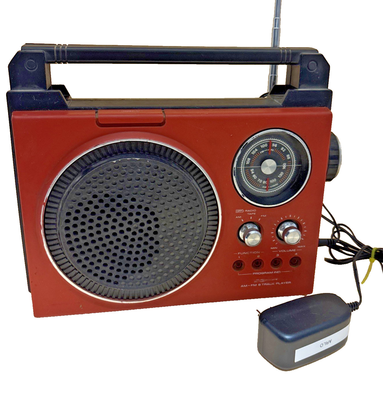 Groovy KMART 36-60 Portable AM FM radio 8-track player Boombox As Is Powers On