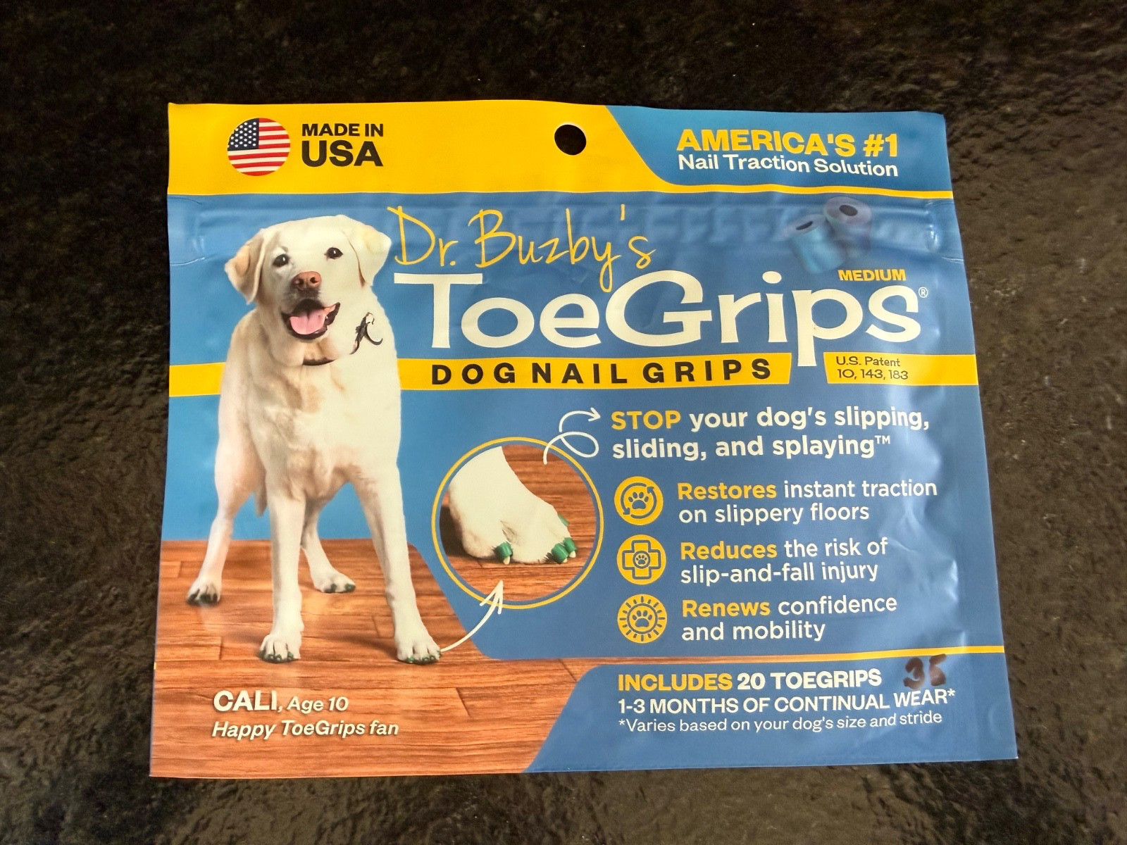 dr. buzby's toe grips for dogs small-Red