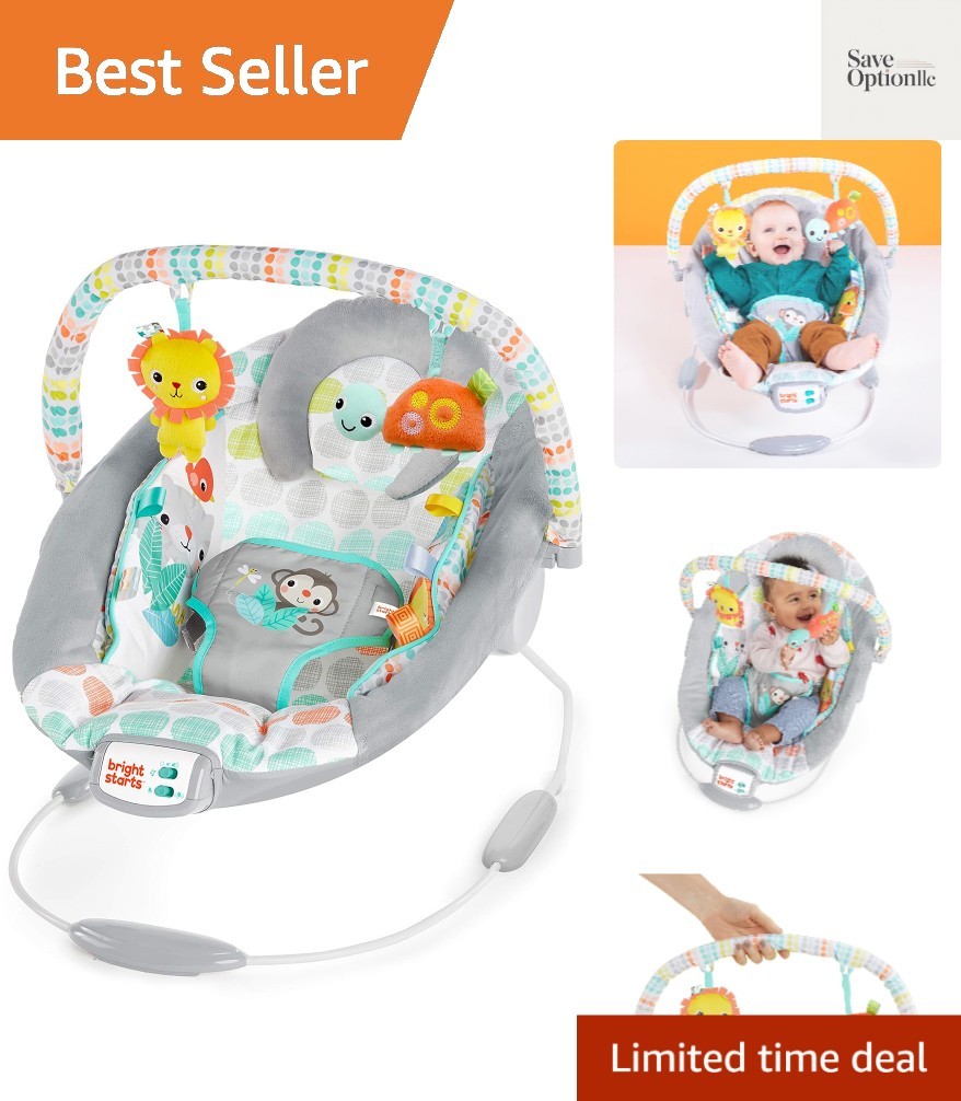 Comfy Baby Bouncer Soothing Vibrations Infant Seat - Taggies, Music, Removabl...