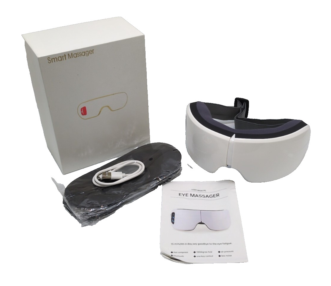 Eye Massager EM02 Hot Compress Bluetooth 180 Degree Fold Air Pressure NIB     BS