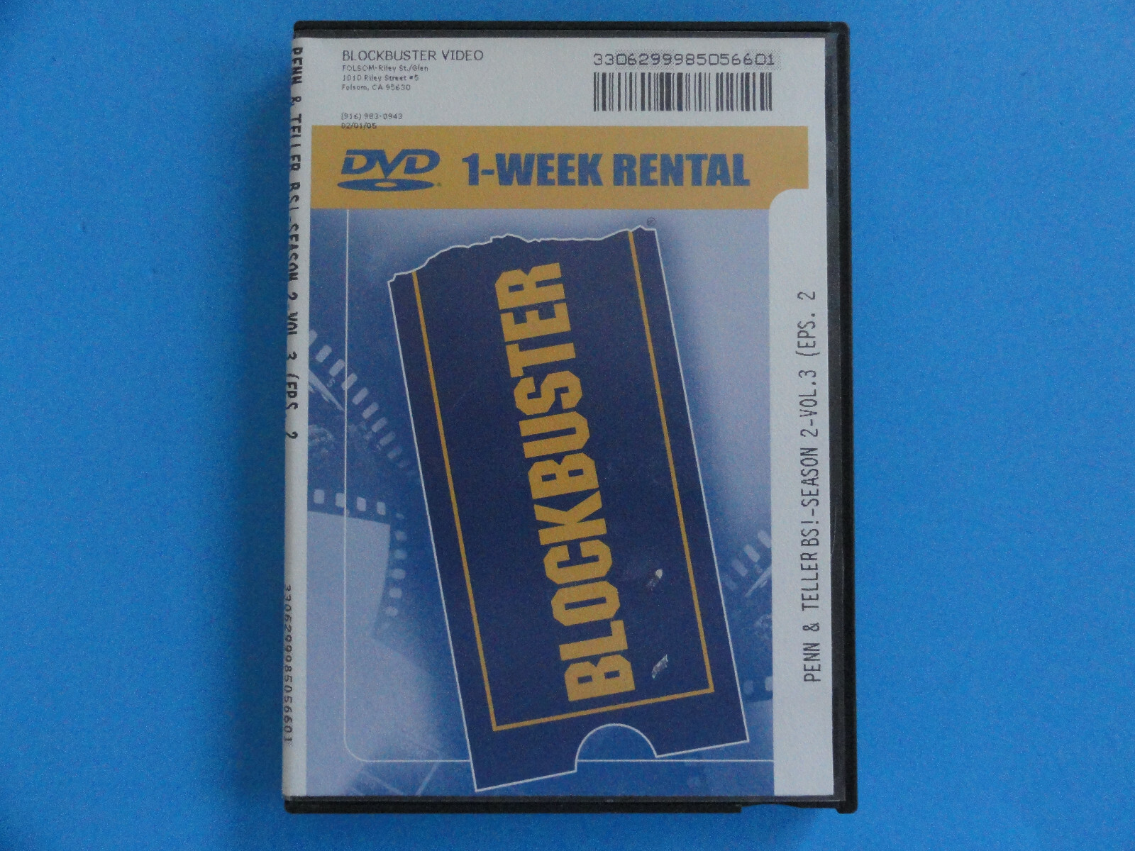 BLOCKBUSTER VIDEO DVD RENTAL CASE "PENN & TELLER BS" AUTHENTIC 2005 **NO MOVIE**