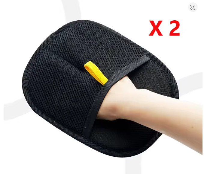 2 Pack Pet Grooming Gloves Cat Dog Hair Remover Deshedding Tool