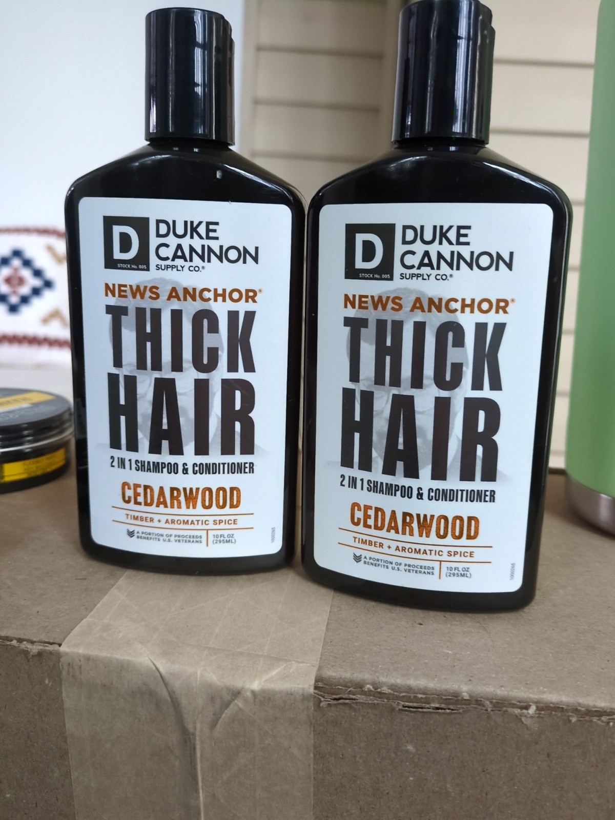 2 Duke Cannon Thick Hair 2 in 1 Shampoo & Conditioner Cedarwood 10 fl oz ea
