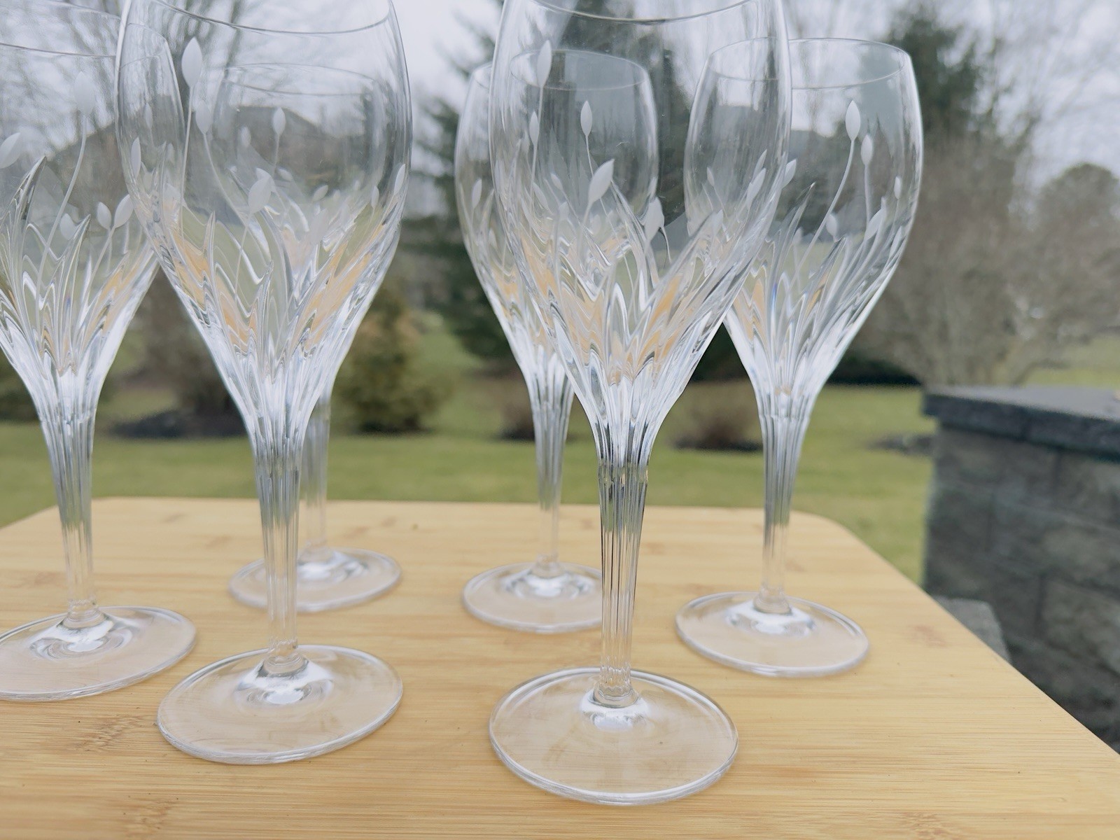 Noritake Moondust Crystal 8.5" Water Goblet 10 Oz -Set of 6