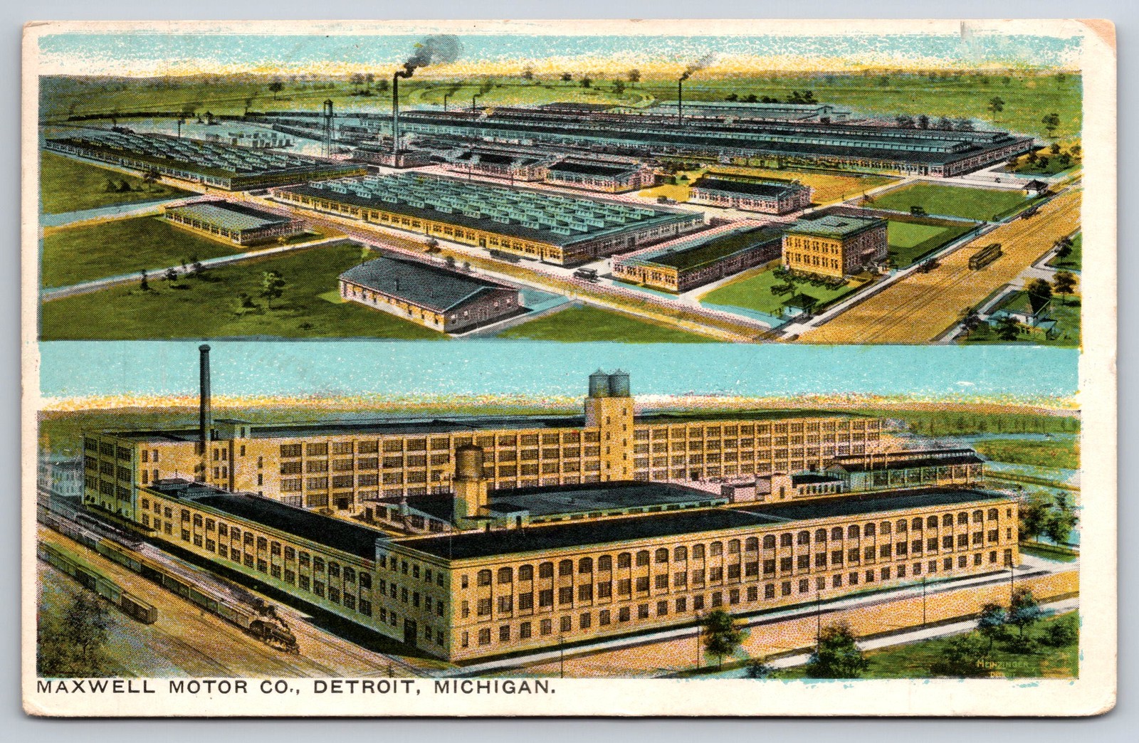 1918 Detroit, MI Postcard - Maxwell Motor Company, Detroit Facilities