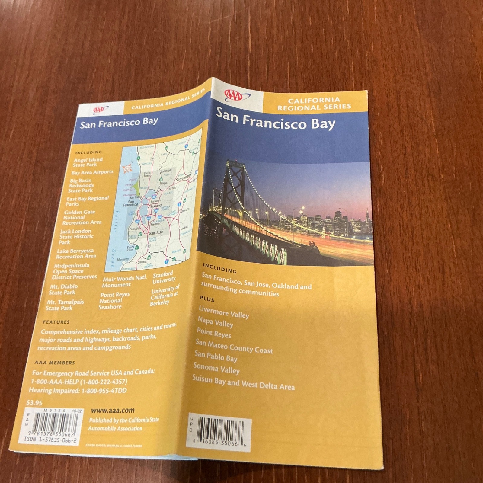 Map of San Francisco Bay, California by AAA Publishing 