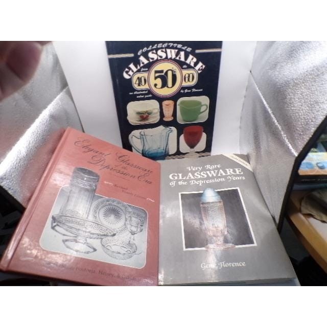 Gene Florence Glassware Collector Book Lot Depression Era 40s 50s 60s Value Guid