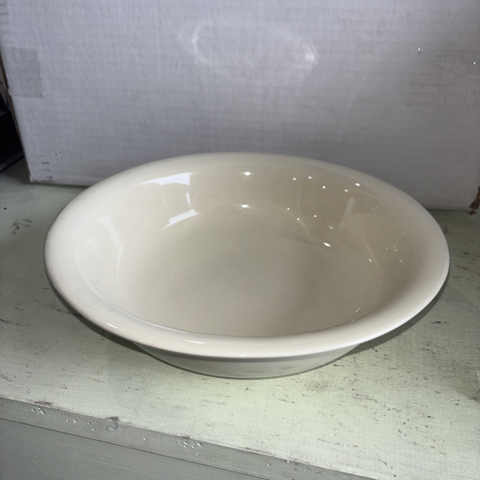 VINTAGE MCCOY BOWL 7515 USA IVORY/CREAM GLAZED 10.5" Bowl For Pitcher Set