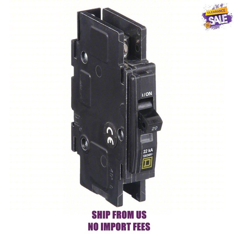 SQUARE D QOU120VH Circuit Breaker, 20A,120/240V, 1P 2JWK3