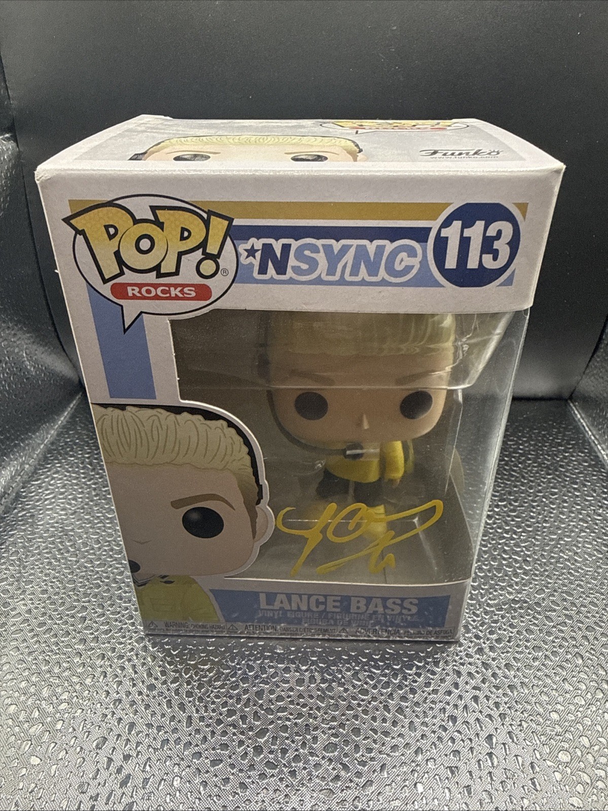 Lance Bass Signed Autograph Nsync Funko Pop Rocks #113 Figure JSA COA