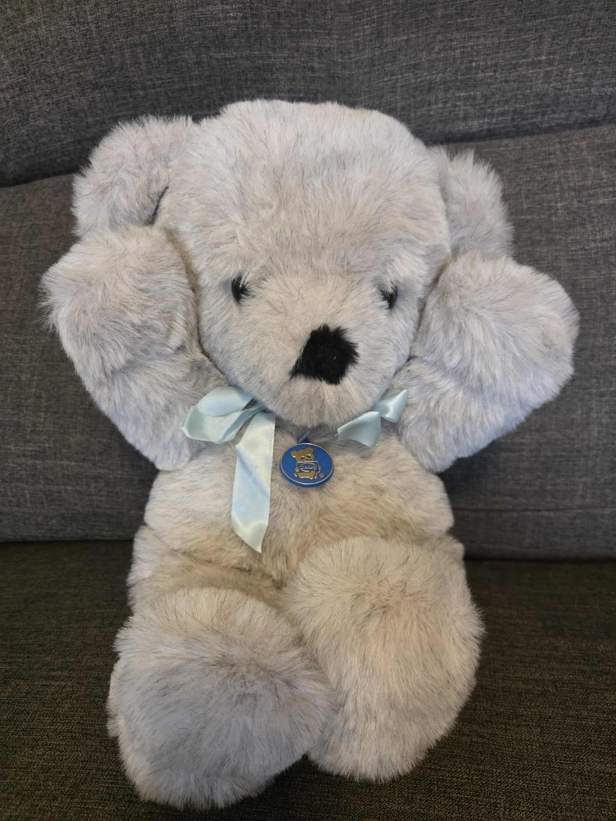 Vintage Dakin CUDDLES Teddy Bear 18" Brown Tan W/Tag & Bow EUC 1979 Arms Up