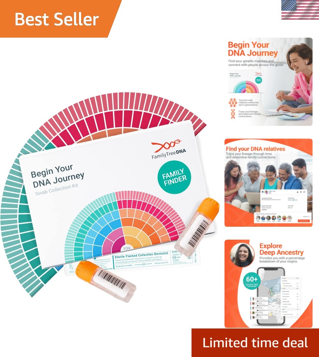 Family Finder, Ancestry & DNA  Kit, Discover Your Origins & Unlock Your Geogr...