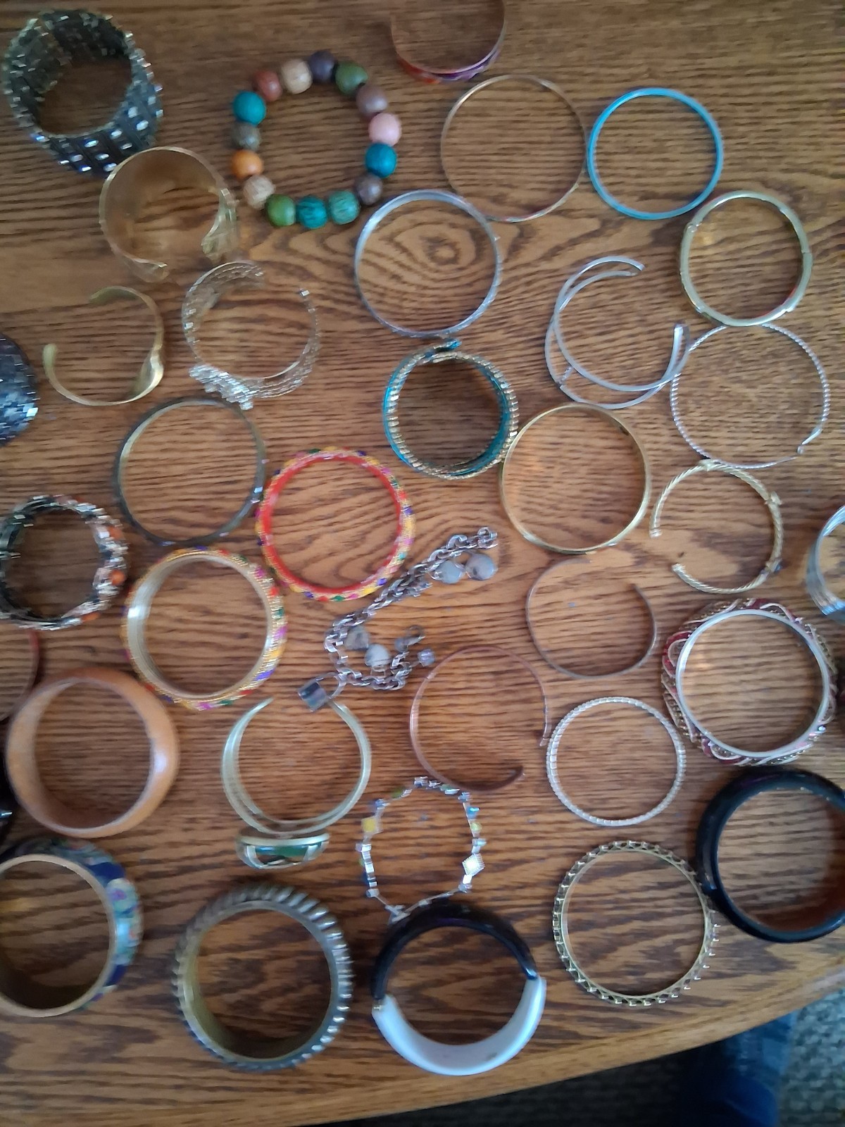 Lot of Bohemian Bracelets Vintage to Modern Mixed Materials and Styles