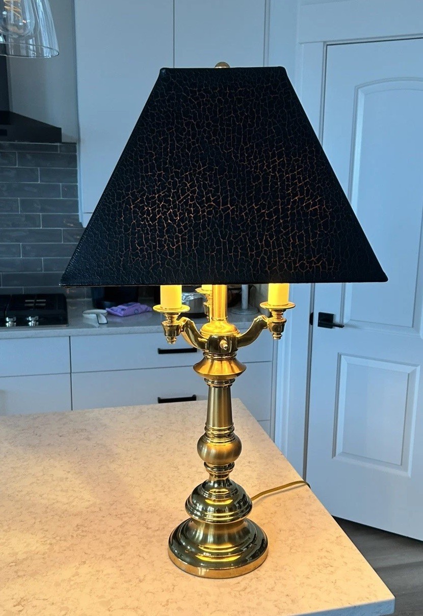 Stiffel 4-Bulb Torchiere Candelabra Brass Lamp. Rare Vintage Very Heavy Lamp.