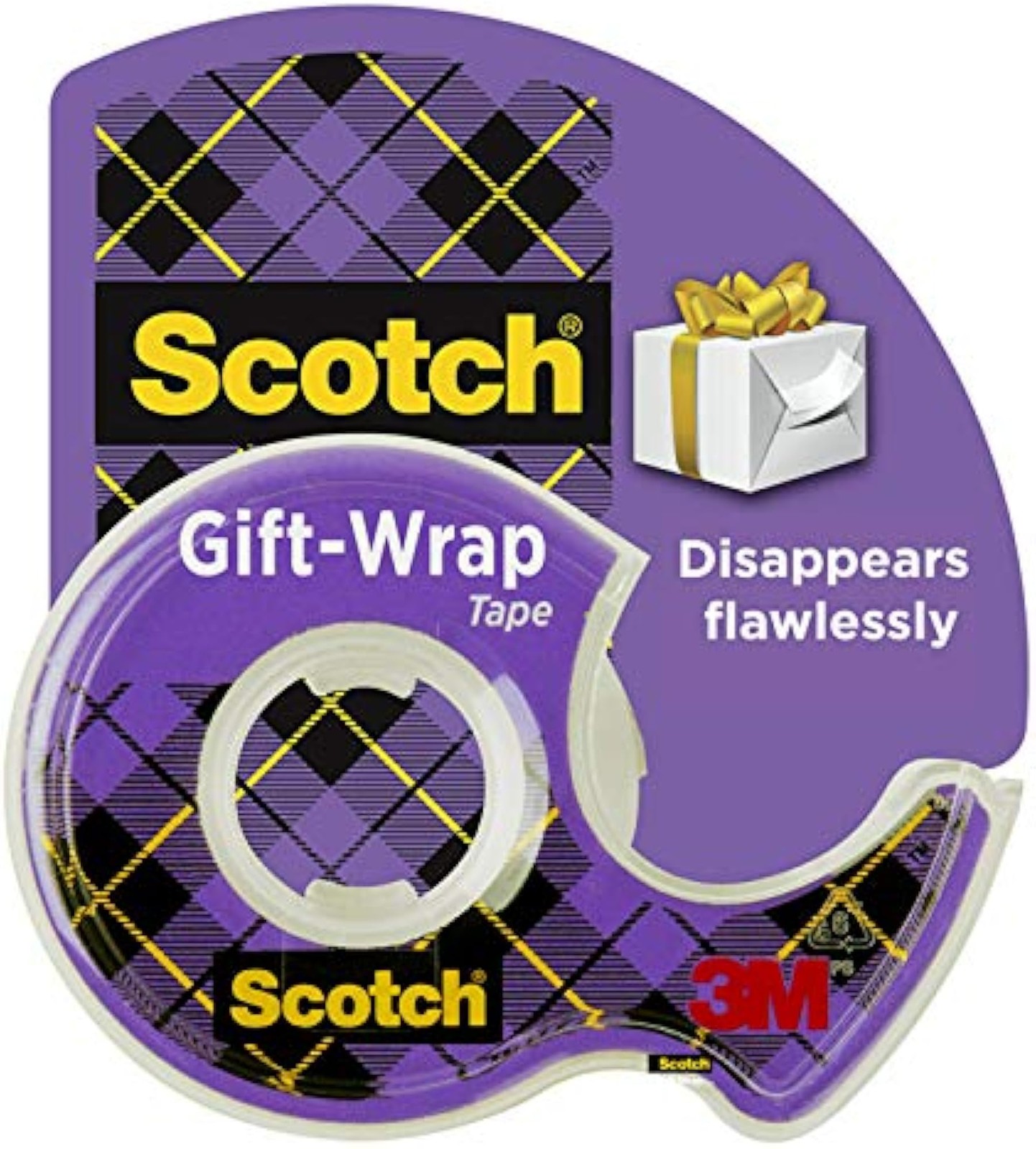 Scotch Gift Wrap Tape, Invisible, 0.75 in. x 650 in., 1 Tape Rolls With Dispense