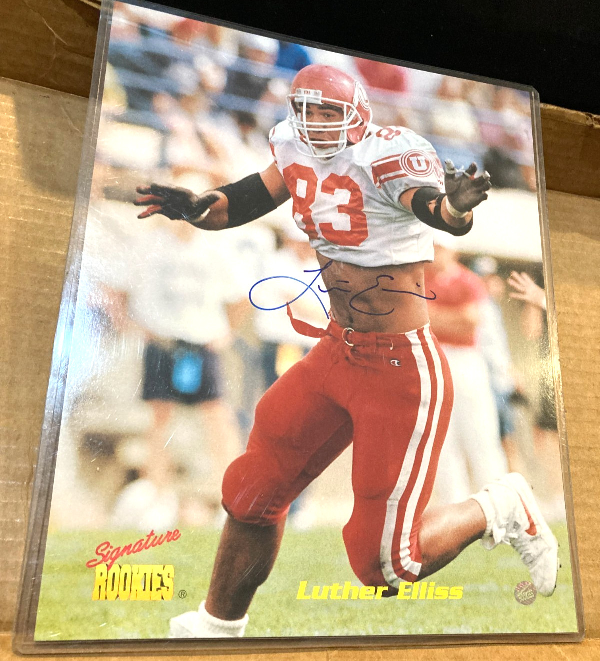 LUTHER ELLIS SIGNATURE ROOKIES   SIGNED AUTO 8X10 COLOR PHOTO /CERTIFICATE#3000